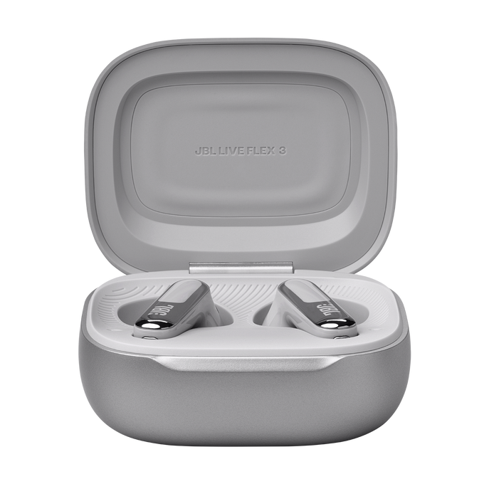 JBL Live Flex 3 - Silver - True wireless noise-cancelling open-stick earbuds - Detailshot 2 image number null